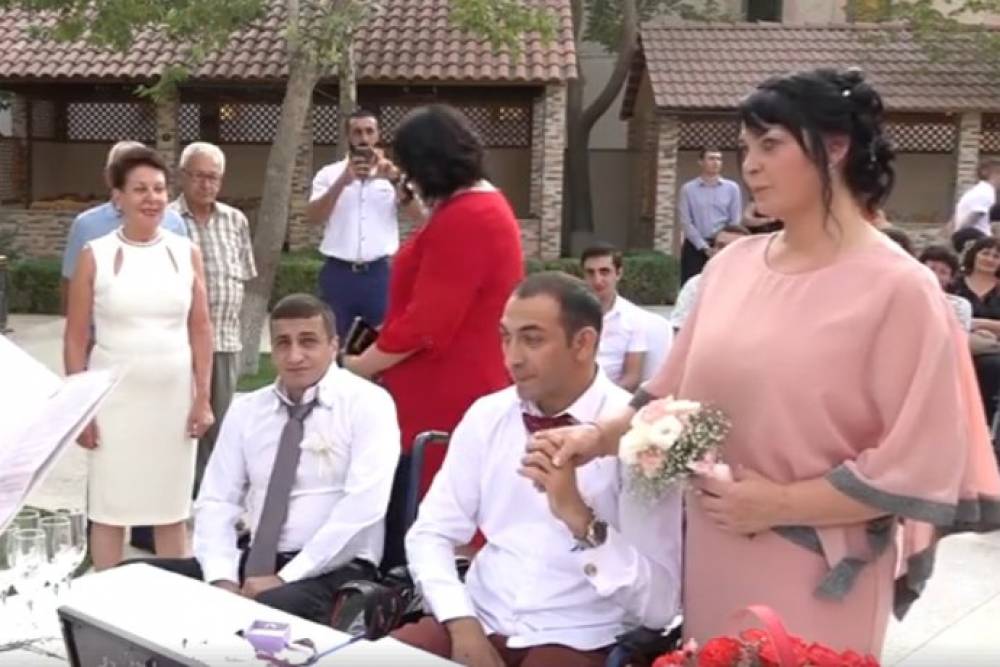 Զինհաշմանդամ Գևորգ Այվազյանն ու ուկրաինուհի Ինգա Շերբակն ընտանիք կազմեցին
