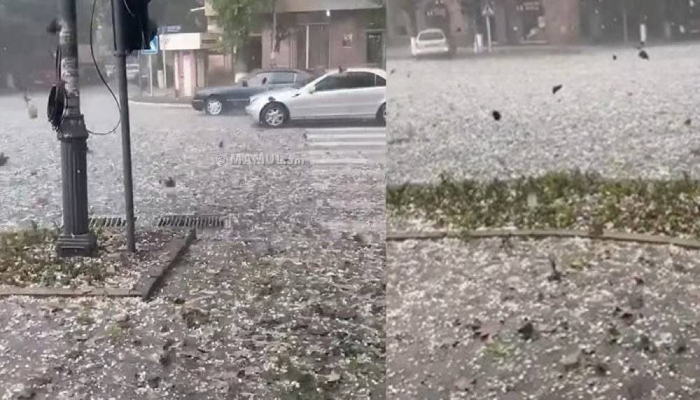 Քիչ առաջ ուժեղ կարկուտ է տեղացել Վանաձորում (տեսանյութ)